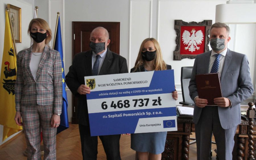 Już ponad 308 mln zł samorząd Pomorza przeznaczył na walkę z koronawirusem