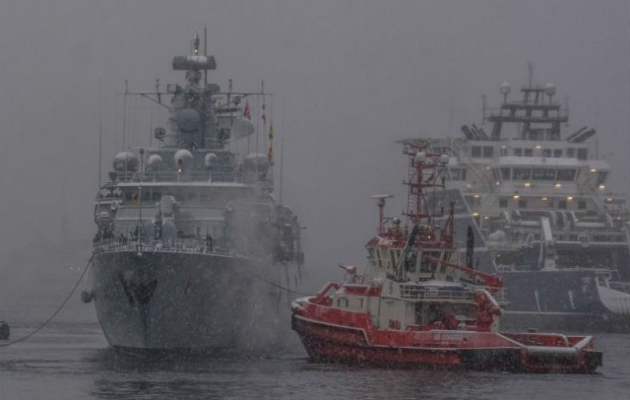 Fregata ORP "Gen.K. Pułaski" ćwiczy na norweskich wodach