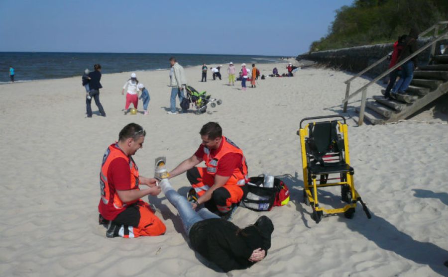 Ratownicy medyczni na gdańskich plażach